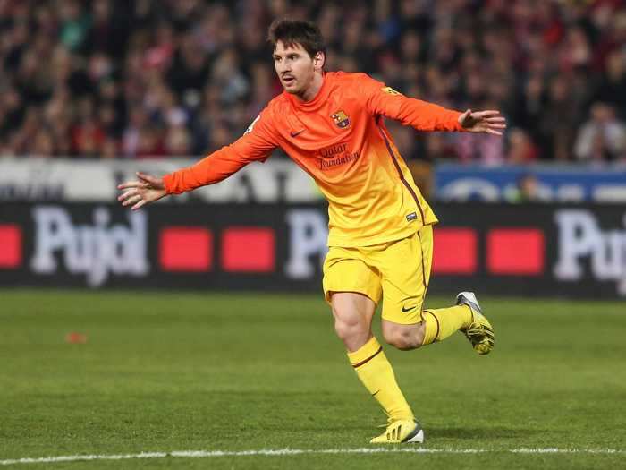 2013: Messi wore the Barcelona captain