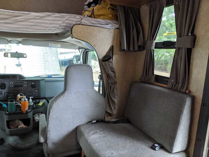 This extra seat was also a great storage spot for backpacks and other knickknacks, though they tended to shift while driving.