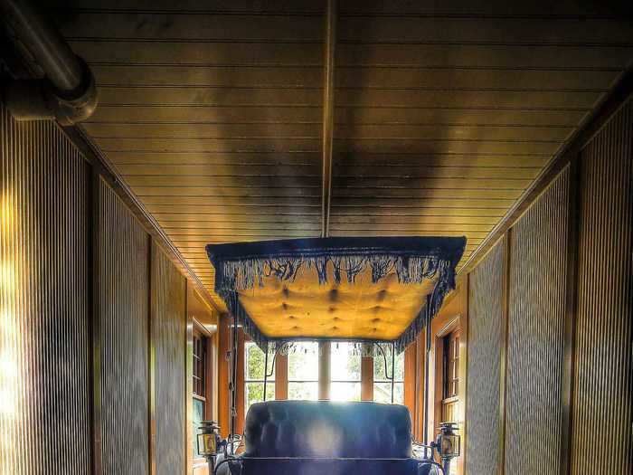 Before the pandemic, visitors would enter through the carriage room, which has large double doors.