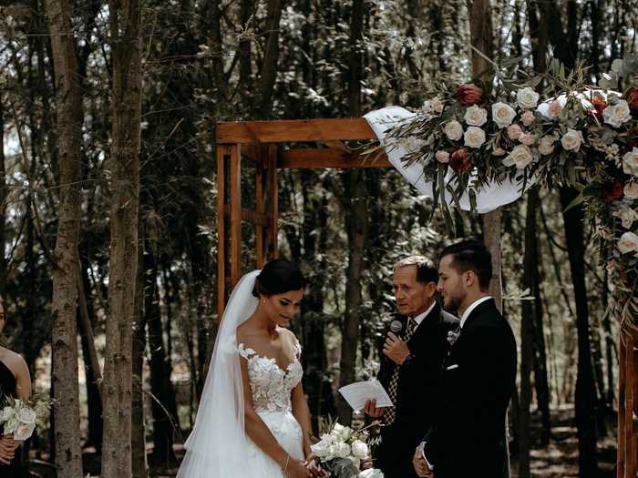 Helena felt like her dress fit the wedding venue.