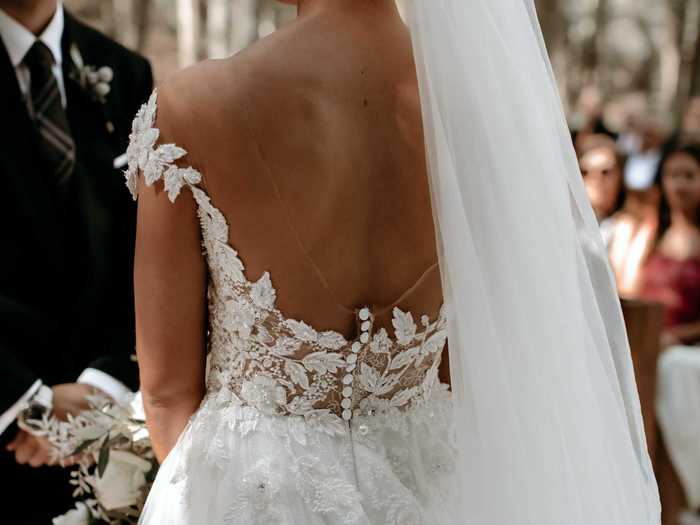 The back of the gown was customized.