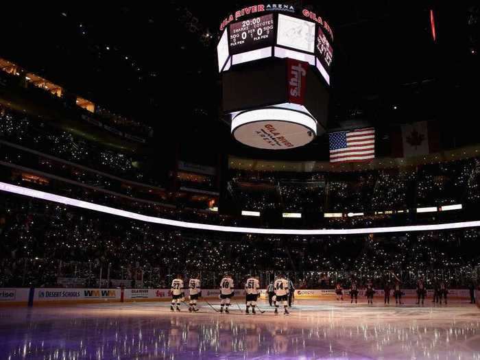 Gila River Arena in Glendale, Arizona, is home to the Arizona Coyotes.