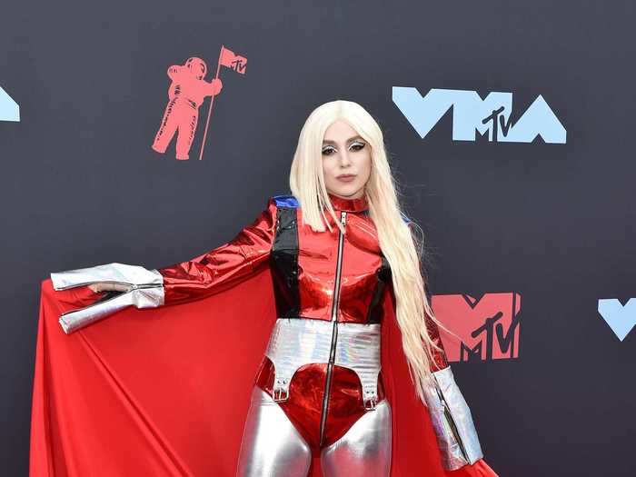 Ava Max wore a superhero-inspired look.