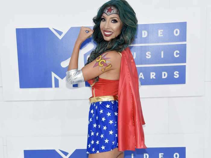 "Teen Mom" Farrah Abraham dressed as Wonder Woman in 2016.