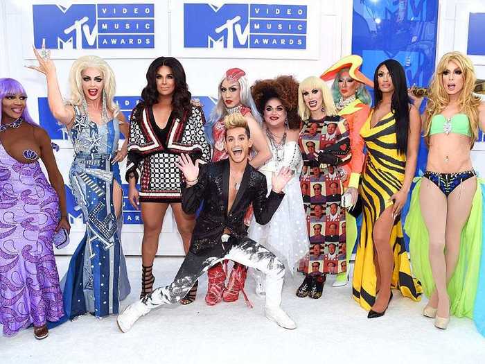 Frankie Grande showed up on the carpet in 2016 with "RuPaul