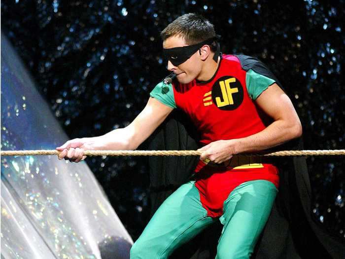 And host Jimmy Fallon wore some interesting costumes, like this Robin-inspired getup.