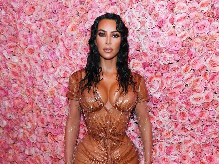 Kardashian West wore a daring latex dress by Thierry Mugler to the 2019 Met Gala.