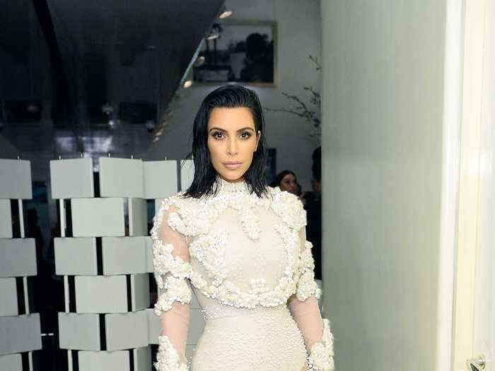 In 2017, Kardashian West attended the Daily Front Row Fashion Los Angeles Awards in a daring white dress from Riccardo Tisci