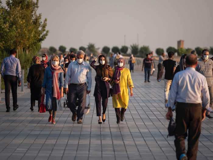 13. Tehran, Iran. Population density: 9,900 people per square kilometer