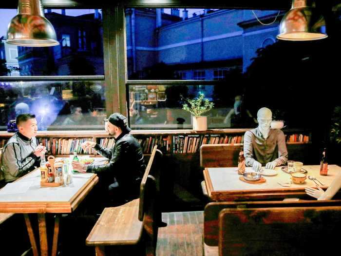 Restaurants in Istanbul reopened on June 1, per Reuters. Some used props like mannequins to help customers maintain a social distance from others. The figures sat in between tables of humans.