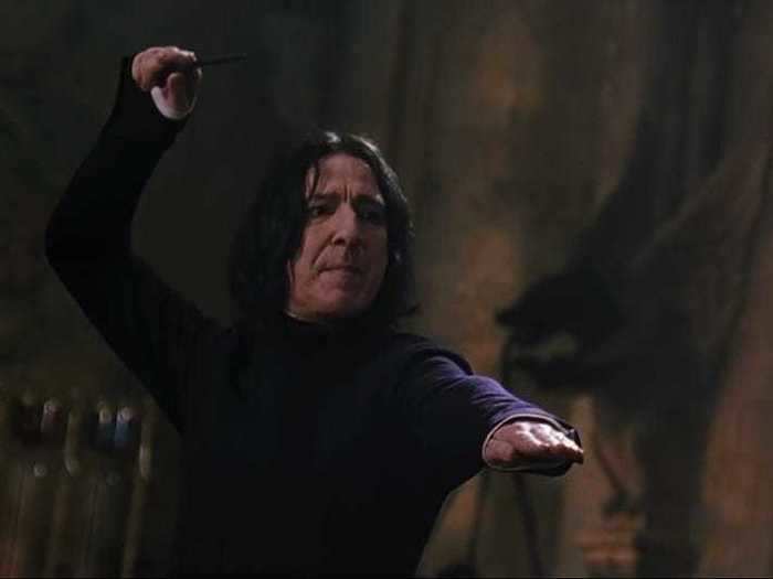 Snape evidently smells like bitterness and old shoes.
