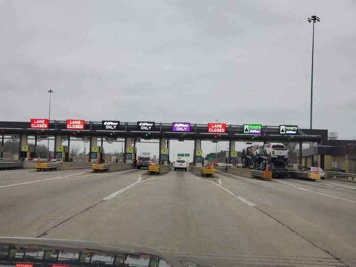 Tolls are more expensive for larger vehicles and certain RVs.