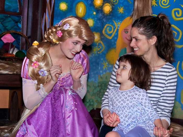 Disney characters could get up close and personal with people who came to meet them.