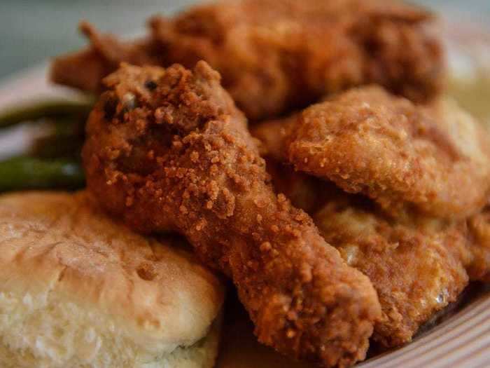 The fried chicken from Plaza Inn in California