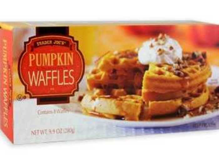 You can have a quick breakfast with these ready-made pumpkin waffles.