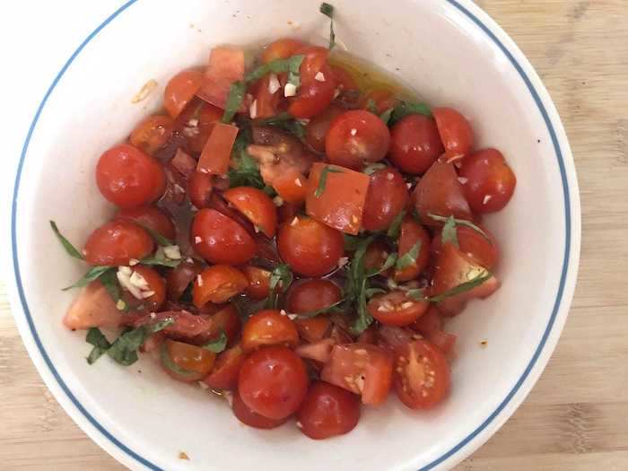 As the pasta cooked, I decided to quickly check on my tomato mixture.