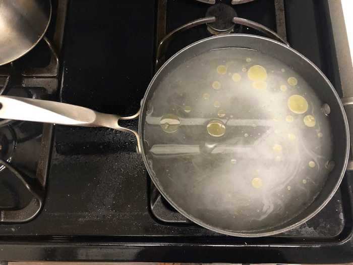 Just before the four hours were up, I started cooking my pasta.