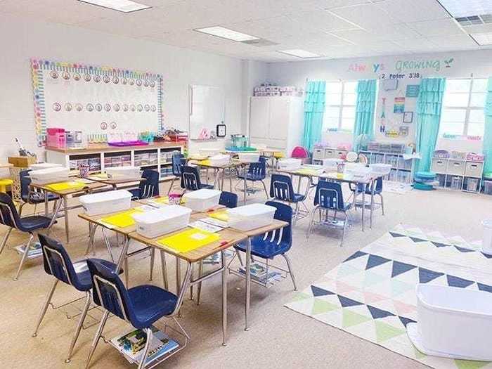 Ansley Humble is a kindergarten teacher in Monroe, Louisiana. Last year, she taught first grade, where the students sat in groups at desks.