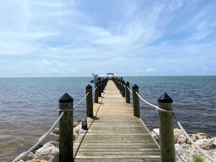 Islander Resort fishing pier without sign