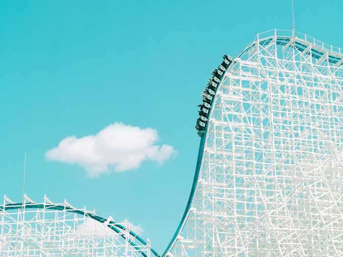 White Cyclone Rollercoaster