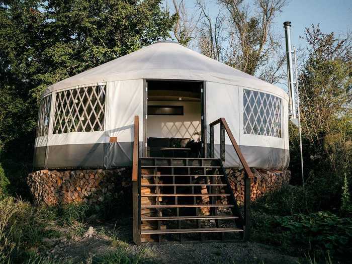 Zach Both and Nicole Lopez built a modern yurt in 2018 to avoid the high costs of living in Portland, Oregon.