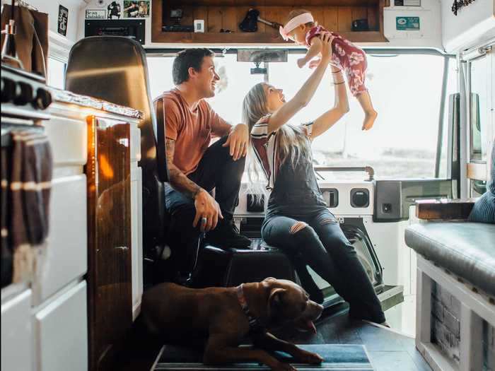 By personalizing the bus to suit their family, Will and Kristin created a space they can use long term.