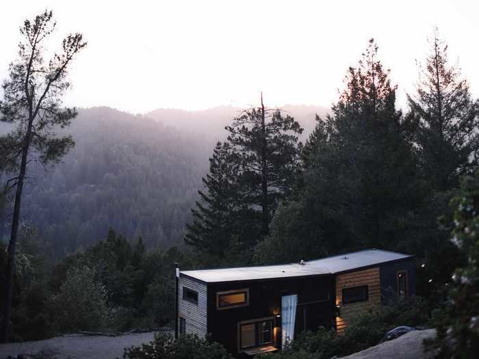 Bela and Spencer Fishbeyn moved into a 300-square-foot tiny house on wheels with their daughter in 2017.