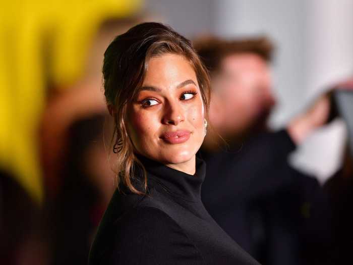 Ashley Graham highlighted her stretch marks early on in her pregnancy.