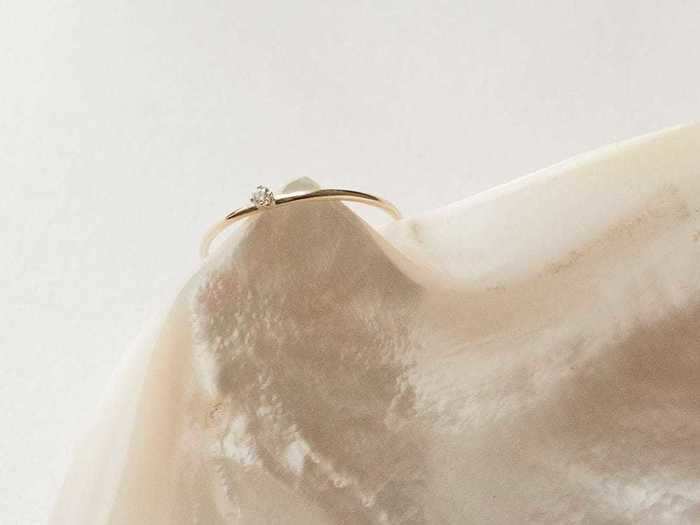 A delicate, twisted ring