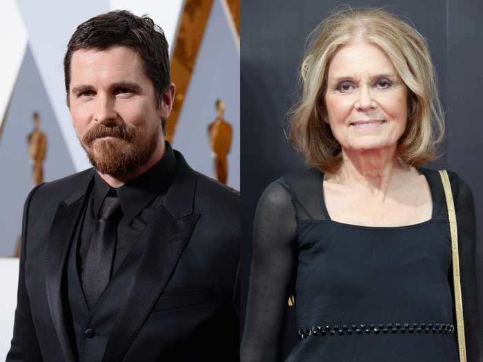 Actor Christian Bale also had a famous stepparent — he used to be feminist icon Gloria Steinem