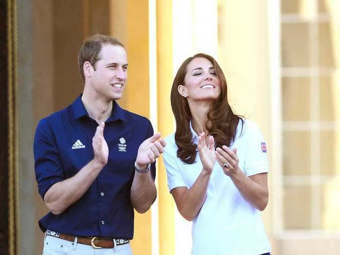 In July 2012, Middleton wore a pair of royal blue pants from Zara while accepting the Olympic Torch prior to the opening ceremony of the 2012 Summer Olympics.