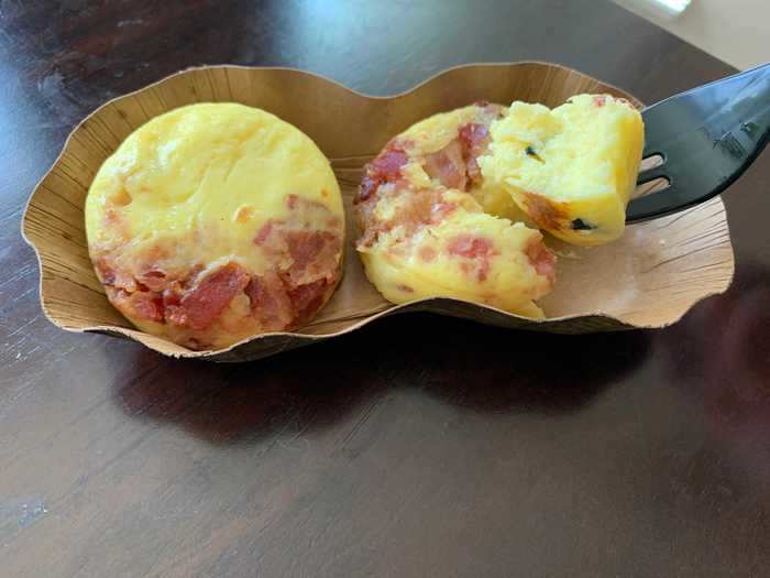 Bacon and Gruyère sous vide egg bites — $4.65