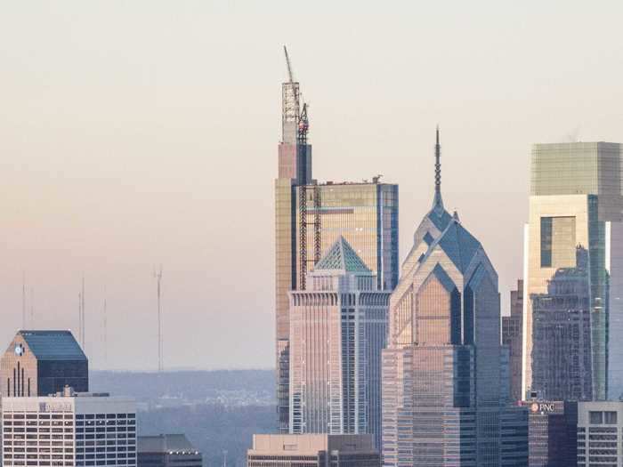 3. The Comcast Technology Center in Philadelphia, Pennsylvania, is 1,121 feet tall.