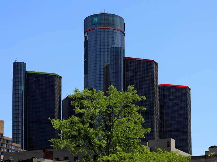 16. Detroit Marriott at the Renaissance Center in Detroit, Michigan, is 755 feet tall.