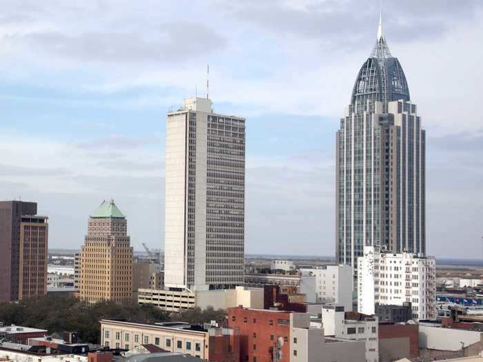 17. The RSA Battle House Tower in Mobile, Alabama, is 745 feet tall.