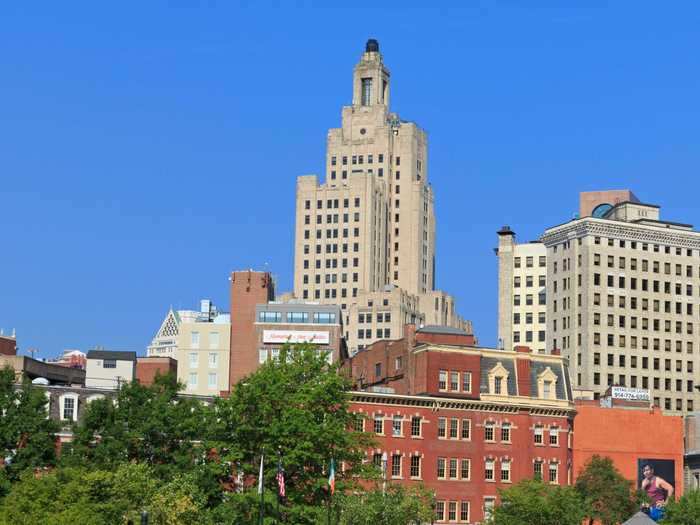 34. The Industrial National Bank Building in Providence, Rhode Island, is 428 feet tall.