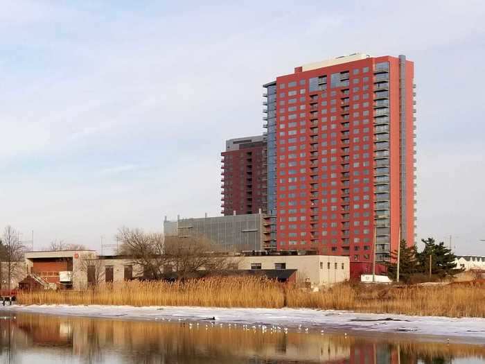 40. The River Tower at Christina Landing in Wilmington, Delaware, is 340 feet tall.