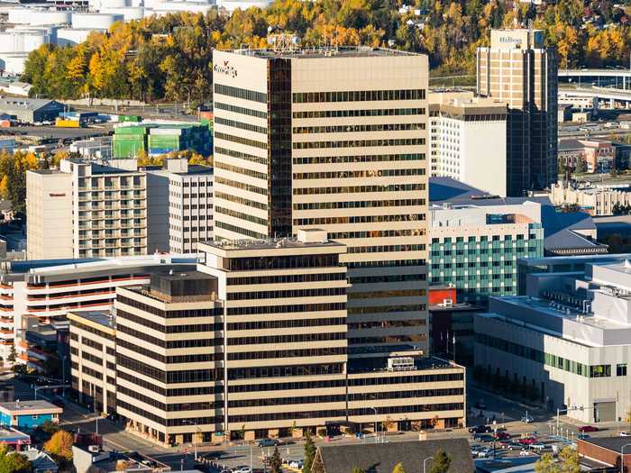 42. The Conoco-Phillips Building in Anchorage is 296 feet tall.