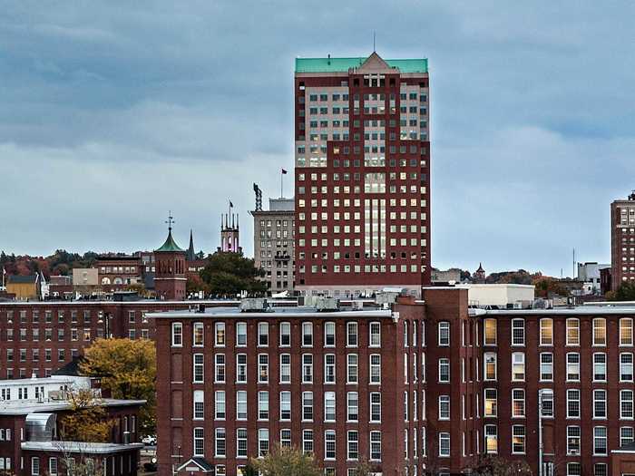 44. City Hall Plaza in Manchester, New Hampshire, is 275 feet tall.