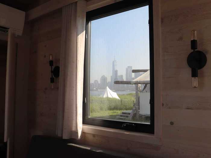 When I woke up the next morning, I was greeted by the cityscape peeking through the tiny house