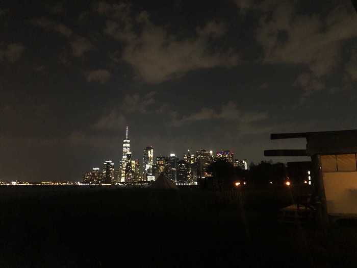 At night, the twinkling lights of lower Manhattan acted as a nightlight for Governors Island.