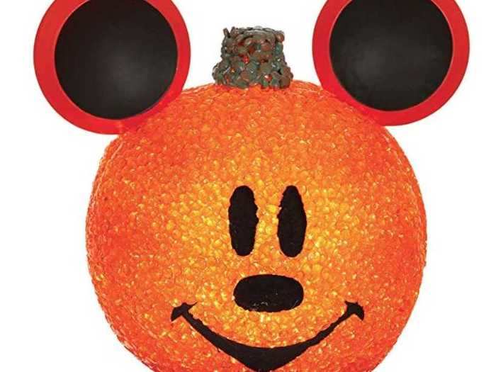 This sparkling Mickey Mouse pumpkin can add a festive spark to your home.