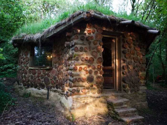 The house took about a year to complete and is almost completely made using natural materials.