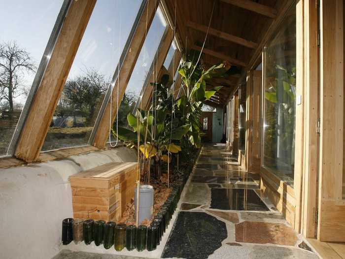 The Earthship has three bedrooms for guests.