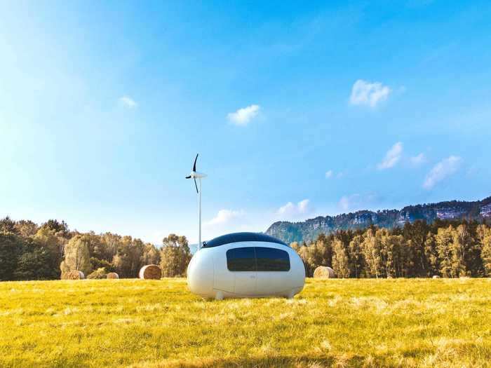 This tiny pod called an Ecocapsule is powered by solar energy and wind.