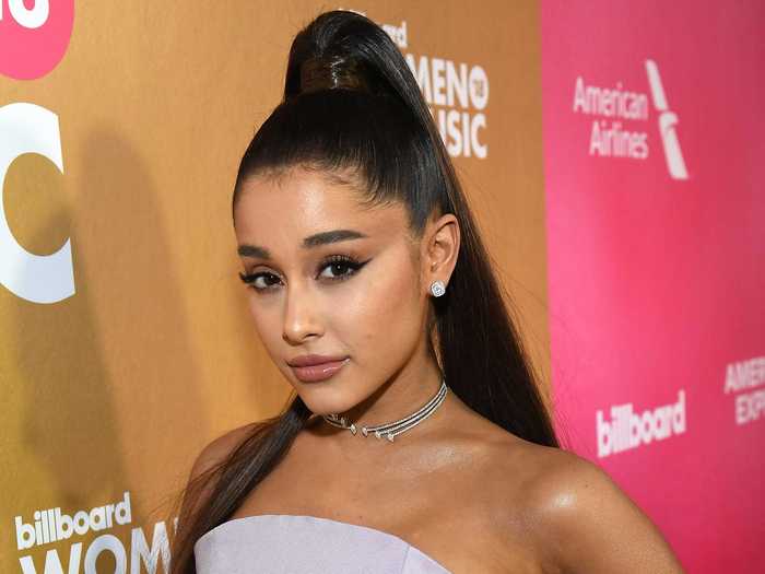 Ariana Grande, who is vegan, starts the day with fruit and oatmeal.