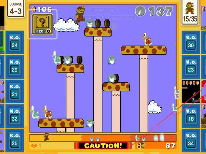 2. "Super Mario Bros. 35": A battle royale-style game where players compete by racing through classic "Super Mario Bros." levels.