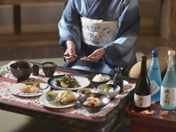 Following a full-course dinner, guests can head to one of the castle