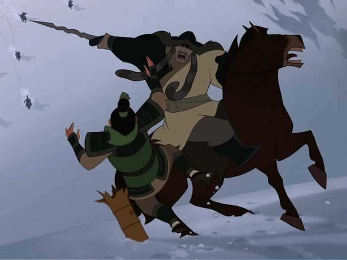 28. Mulan is never injured by the film