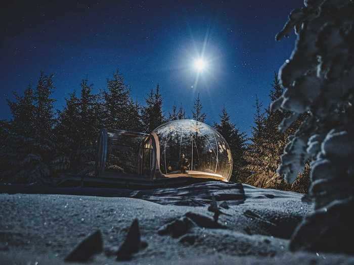 The accommodation has been dubbed "the five million star hotel" due to the huge number of stars visible in the non-light polluted night sky above the bubbles.